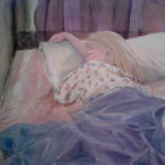 Schlafendes Mädchen (Acryl auf Leinwand, 30 x 40 cm)