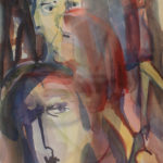 Tango-Faces (Aquarell, 25 x 31 cm)